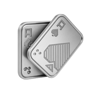 全金属EDC创意扑克牌推牌金属玩具推拉减压网红大小王AK解压神器