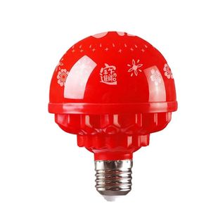 七彩福字灯泡彩灯氛围装饰灯旋转变色春节过年喜庆发财灯农村院子