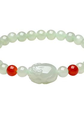 周六福和田玉抱财貔貅手串