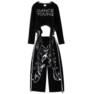 jazz爵士舞衣服女童kpop跳舞女团韩舞街舞潮酷穿搭套装演出服春季