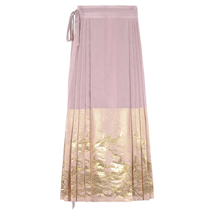 固执《粉黛》夏季新款中国风绑带长款改良马面裙80042BQ09331