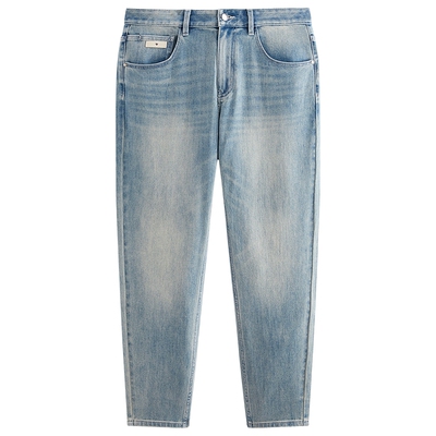 【商场同款】太平鸟男装修身牛仔裤春新款水洗长裤男士B1HAG1148