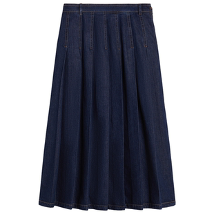 Weekend MaxMara 2026春夏新款女装百褶牛仔半身裙5101076106