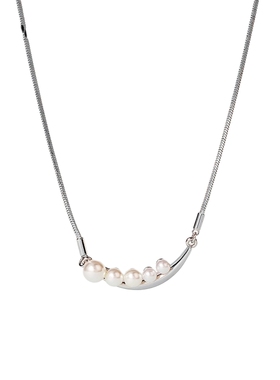 卡洛美弧光环珠项链女2025新款夏季锁骨链吊坠简约日常颈链送女友