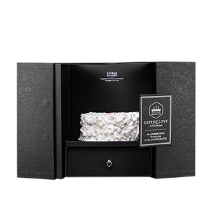 CK法式高端生日蛋糕包装盒子8寸慕斯空礼盒黑色三与叁山同款定制