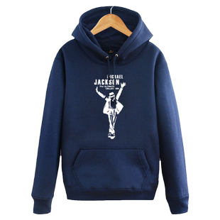 迈克尔杰克逊连帽卫衣男女Michael Jackson摇滚音乐衣服加绒外套