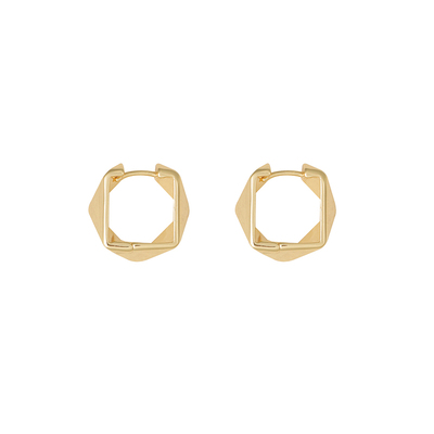 个性几何菱形耳钉时髦冷淡风