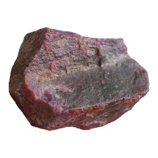 水玉冰魄天然红宝石把玩 红刚玉原石手把件 毛料原矿实物 雕刻料