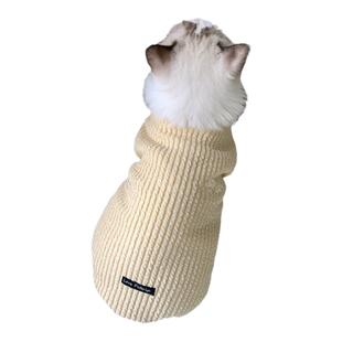 冬天ins宠物小猫咪衣服冬季加绒加厚保暖幼猫矮脚无袖蓝猫布偶冬