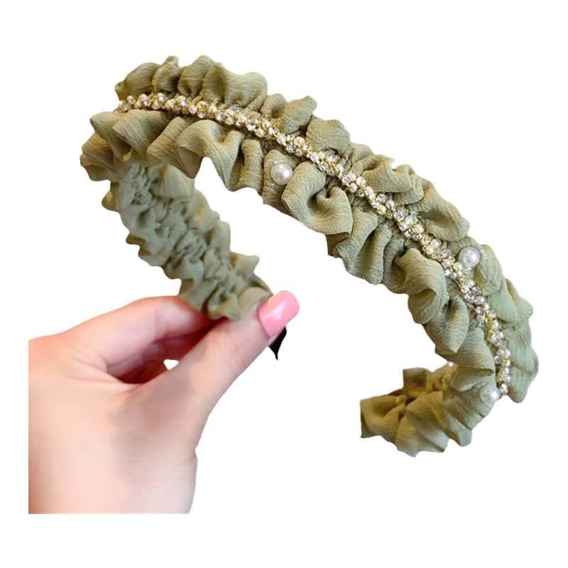 牛油果绿发箍~韩式高级感发饰女款发捆日系发饰百搭外出头箍发卡