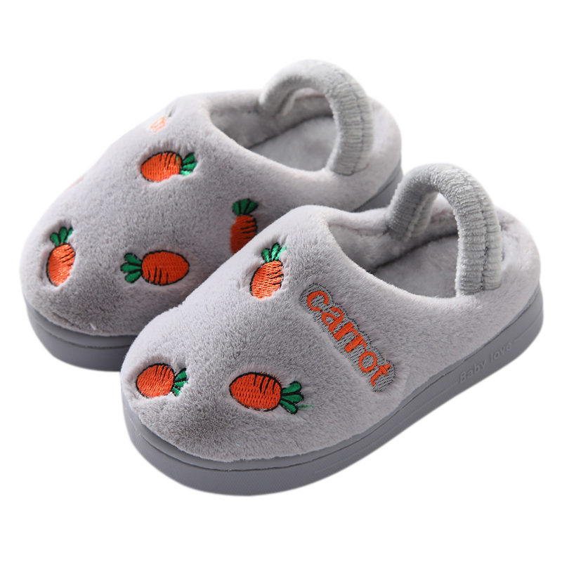 宝宝棉拖鞋女1-3-6岁2小孩可爱冬季家居室内防滑婴幼儿童棉拖鞋男
