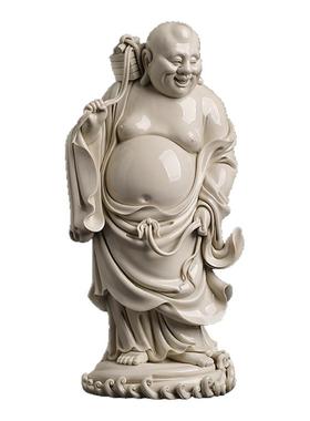 福气满满陶瓷弥勒佛家居客厅摆件