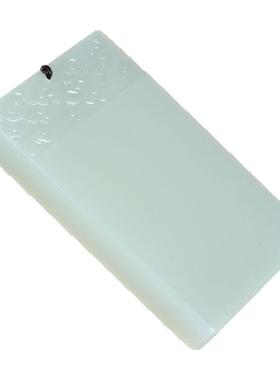 新款天然新疆和田玉白玉平安无事牌 男女款云雾玉坠项链吊坠包邮