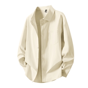 班尼路S&K系列衬衫长袖男款春秋季砂洗休闲翻领上衣男士纯色衬衣A