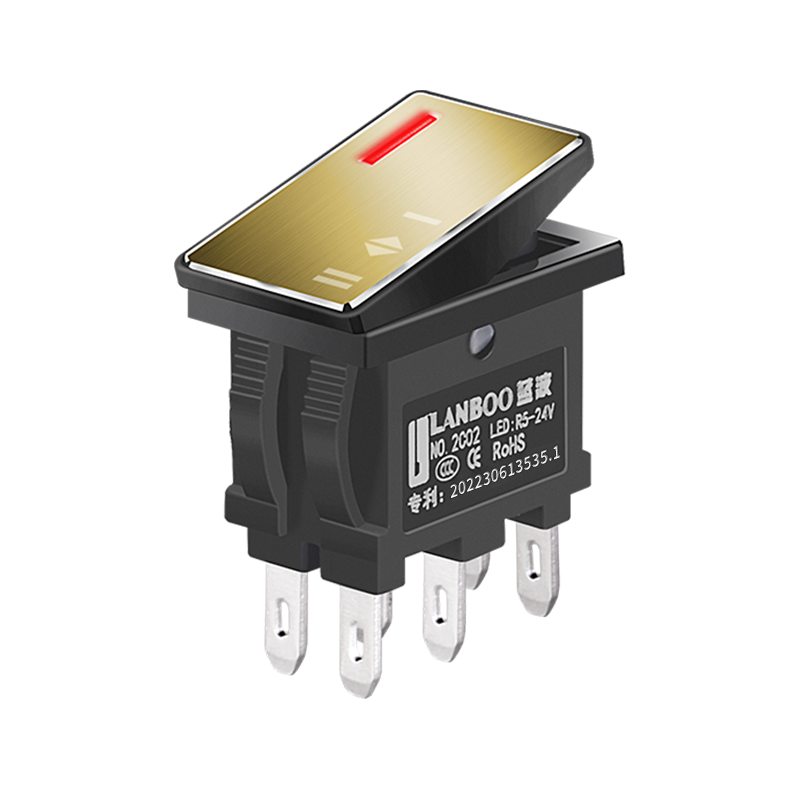蓝波1409船型开关迷你型KCD1饮水机电源按钮船型翘板带灯24V220V