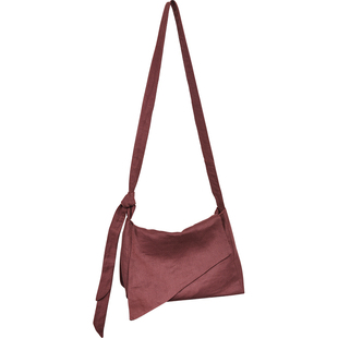 澄心女子单肩包女2025新款小包亚麻棉麻包文艺简约小斜挎包