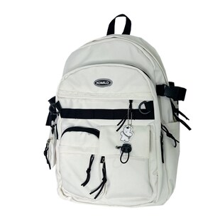 韩版ins百搭工装风书包女学生大容量日系双肩包ulzzang旅行背包男