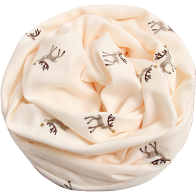 麋鹿刺绣围巾上海故事