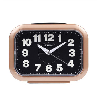 SEIKO日本精工钟静音床头铃铛闹钟防贪睡儿童夜光简约原装QHK026
