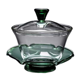 鑫凤祥盖碗茶杯荷花三才盖碗单个家用功夫茶具套装盖碗加公道杯