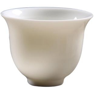 羊脂玉瓷功夫茶杯德化白瓷喝茶小杯子陶瓷单杯茶具茶碗品茗杯定制