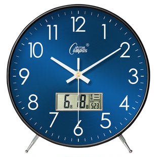 康巴丝新款学生学习静音钟表卧室摆式座钟台式床头表挂钟管家摆件