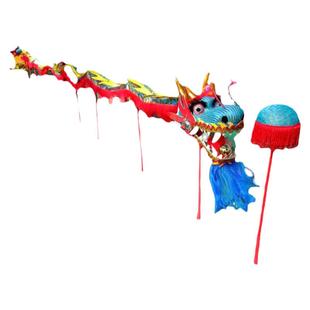 舞龙道具儿童幼儿园小学生运动会手持彩带龙头中国舞龙表演出专用