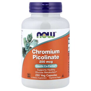 美国Now Foods Chromium Picolinate 吡啶甲酸铬200微克250粒