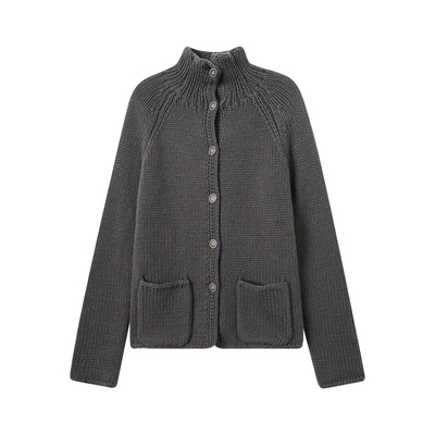 慵懒风手工编织毛衣女