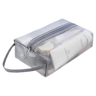 便携旅行洗漱包网纱透明化妆包护肤品口红收纳包铅笔圆珠笔手提包