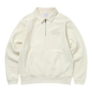 thisisneverthat®Damaged Half Zip Polo Sweatshirt半拉链卫衣男