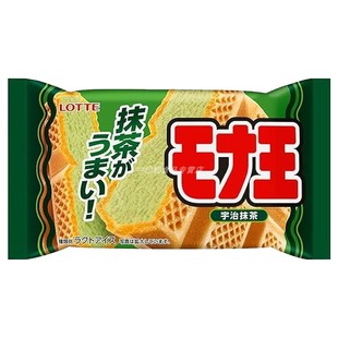 日本进口乐天摩纳卡抹茶威化冰淇淋香草三明治雪糕