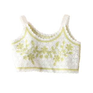 宝宝钩花马甲春秋外穿新款女童毛线外套儿童毛衣针织吊带背心坎肩