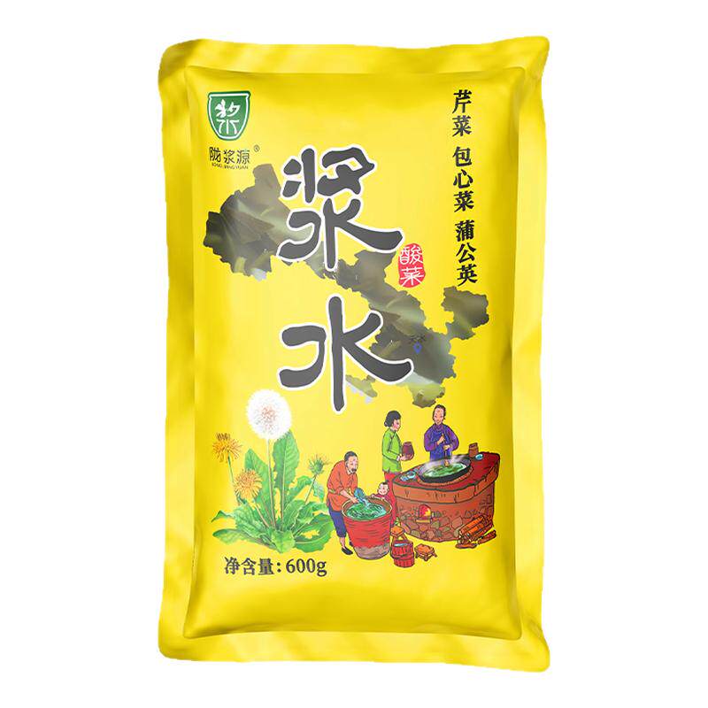 浆水酸菜甘肃天水陇浆源自制蒲公英包菜芹菜苦苣曲曲可做引子袋装