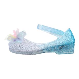 泰兰尼斯女童艾莎公主鞋闪灯鞋水晶果冻鞋防滑可爱甜美凉鞋儿童鞋