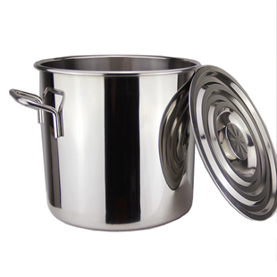 加厚不锈钢汤桶大桶特大号水桶 商用高汤锅 大容量加热小圆桶带盖