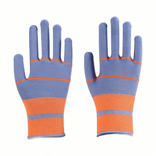 彩色薄款尼龙纱线手套劳保耐磨工作透气高弹防尘夏天干活防滑男女