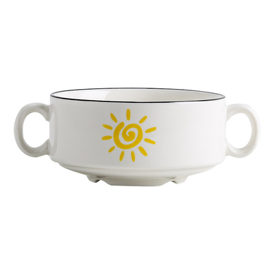 创意日式陶瓷甜品碗碗银耳汤双耳