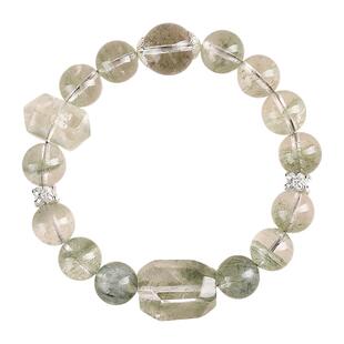 天然绿幽灵水晶手链原创招米绿发晶手串原创设计天然水晶手串礼物