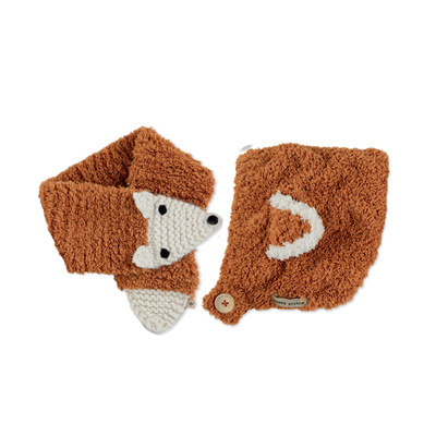 韩版新生婴儿手工精灵两件针织帽