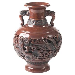 日本回流铜器 紫斑铜瓶花器 禅意花瓶摆件复古装饰日式插花花道