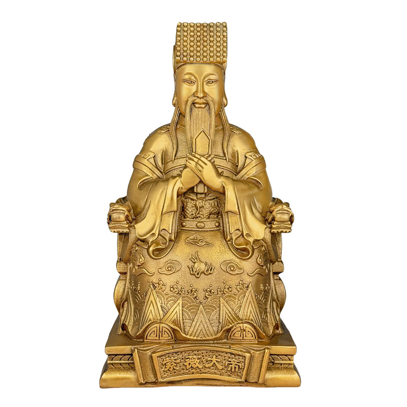 善缘堂四御大帝神像紫薇大帝铜像黄铜后土娘娘像天皇长生家用摆件