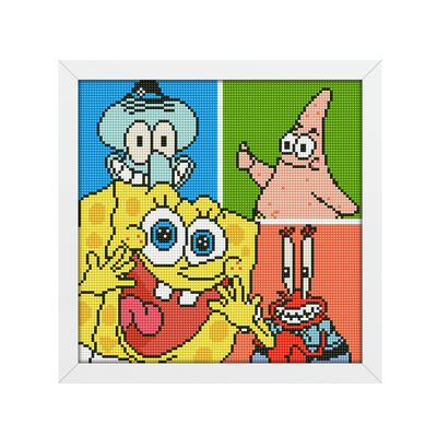 钻石画海绵宝宝手工diy贴画儿童