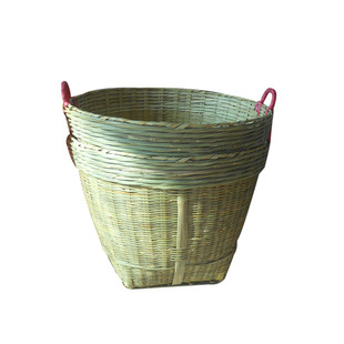竹编制品杂物垃圾收纳箩筐圆篓簸箕野农家用结实耐用手工艺品篮子