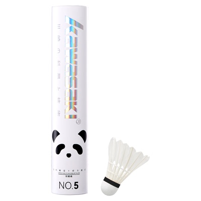 kawasaki川崎羽毛球耐打训练鹅毛鸭毛飞行稳定耐打专业熊猫川川