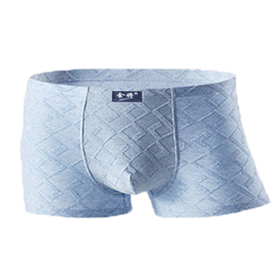 金将3条装男士内裤纯棉四角裤头中腰舒适透气冰丝平角内裤男红色