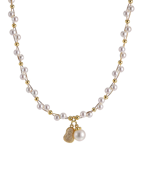 施家珍珠项链女款2025新款轻奢高级感气质大气轻奢小众女士颈链