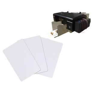 现货CR80打印PVC卡覆膜IC卡证卡打印双面白卡工作证印刷人像证喷墨打印ID涂层白卡加膜PVC可直彩印UV打印挂牌