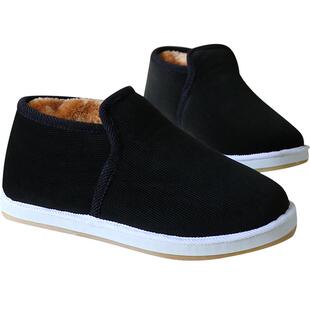 棉鞋男2026新款黑色布鞋男冬季高帮软底轻便保暖男鞋防滑棉鞋加绒