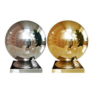 304不锈钢方管托座连体球201楼梯扶手立柱头38庭院围栏50装饰配件